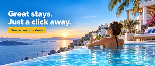 Great stays, just a click away — with Booking.com